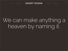 Tablet Screenshot of ghostoceanmagazine.com
